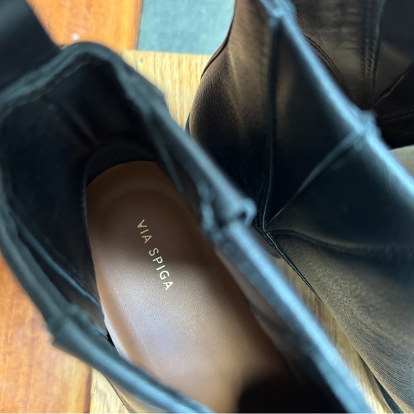 NEW VIA SPIGA Women’s Boots Sz 9 EU 39 Leather Waterproof Slip On Rubber soles - Picture 14 of 16